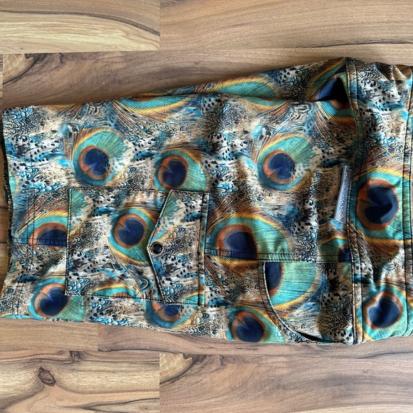 SHREDLY Peacock print Mountain Biking Short 6 - Picture 2 of 6